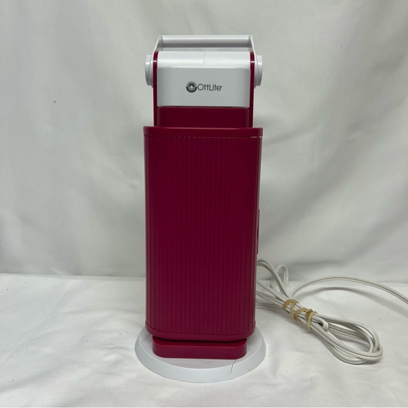 OttLite 13 Watt Magnifier Task Lamp 2X Magnification & Swivel Base Pink, GX7902 - Picture 1 of 8